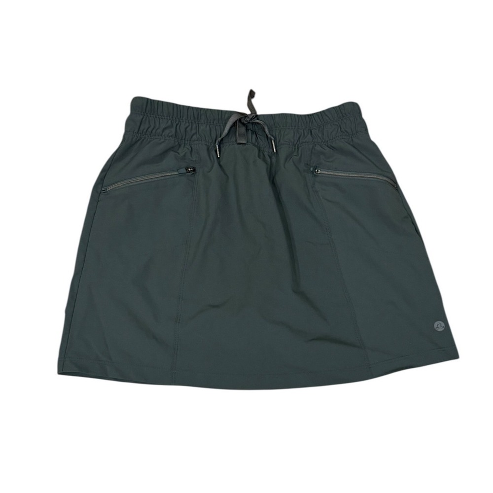 Apana Womens Skort Gray Athletic Tennis Golf Athleisure Elastic Drawstring sz S